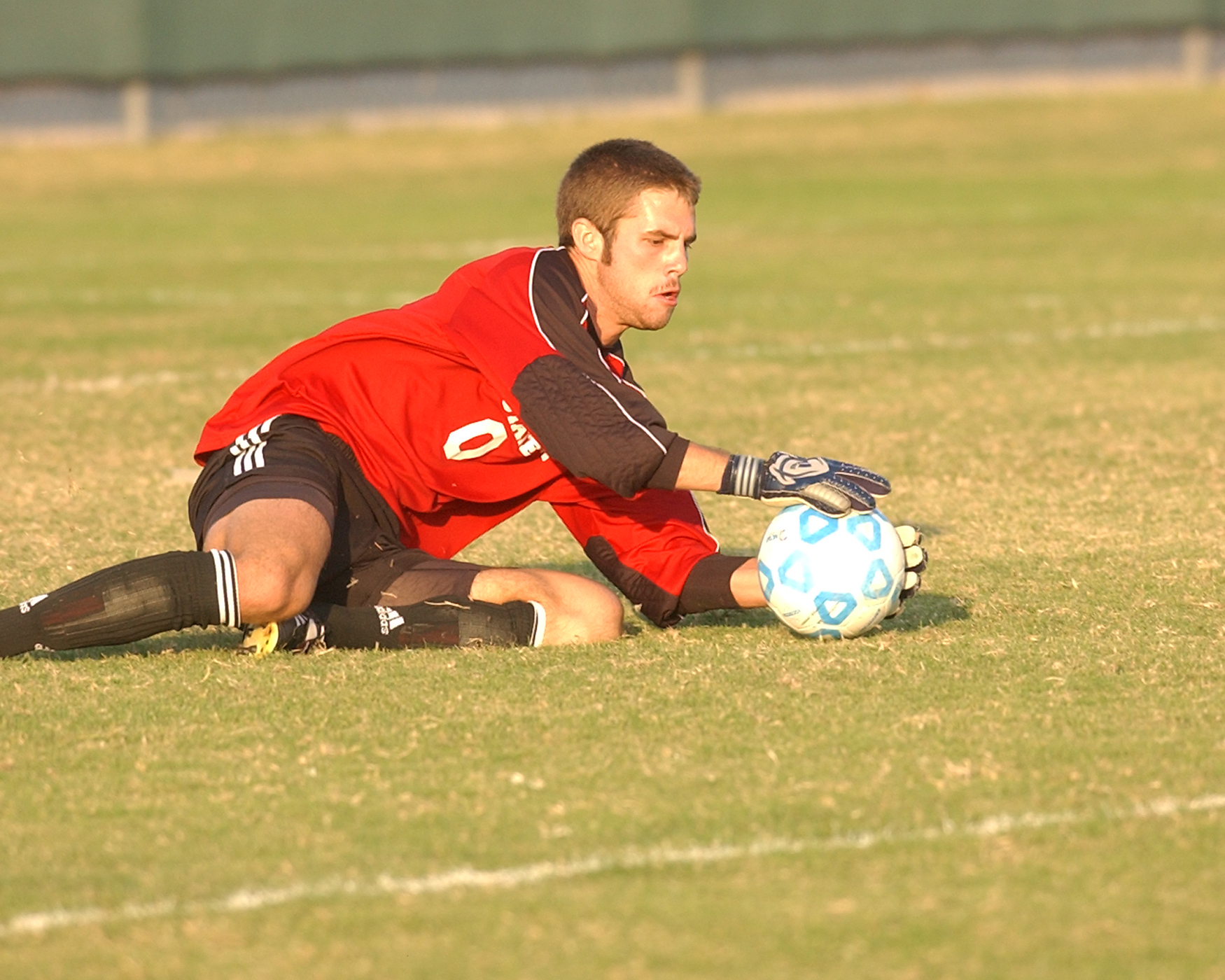 Sean Gill makes a save