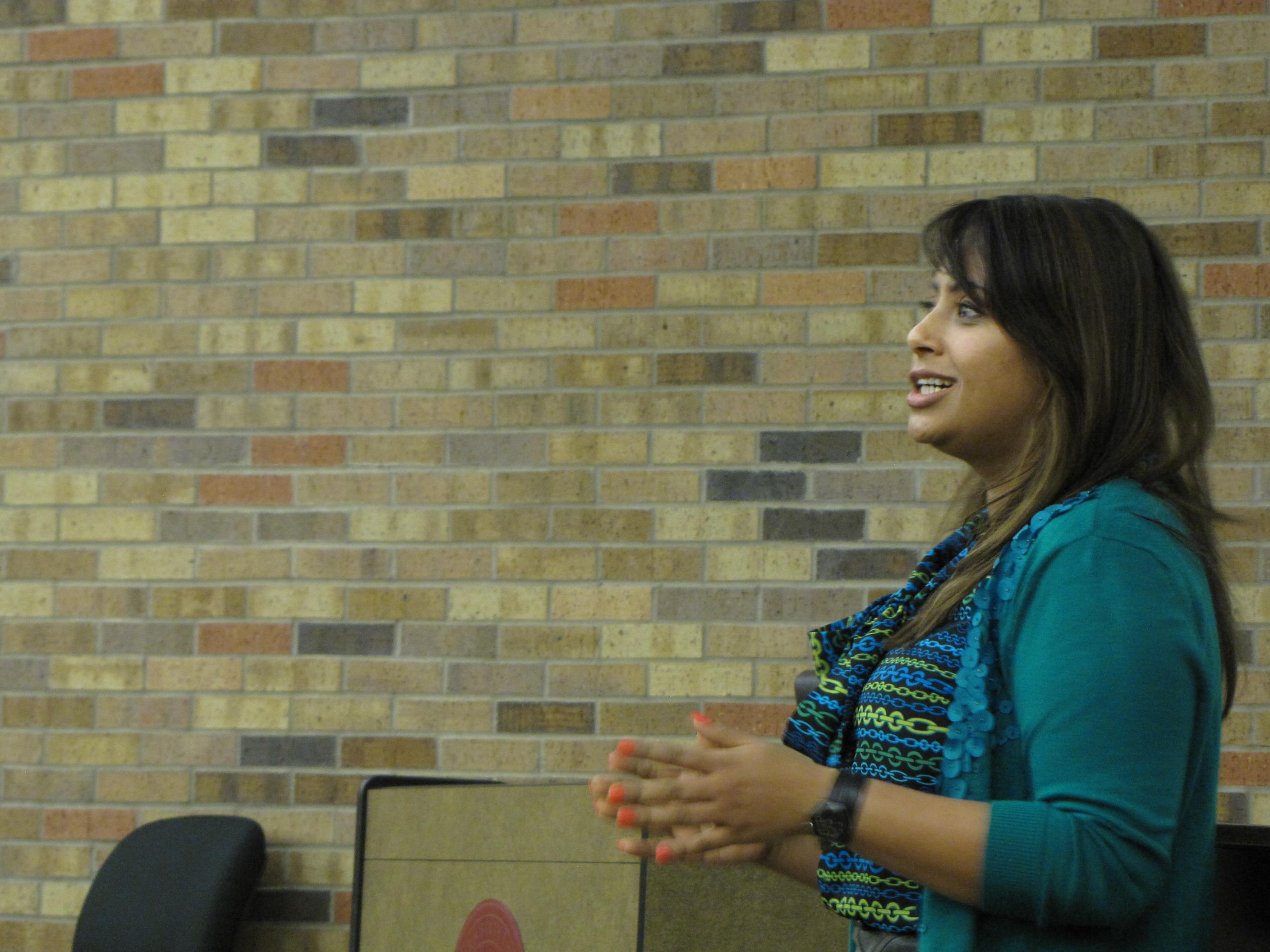 Dr. Niyati Kataria at a speaking event.