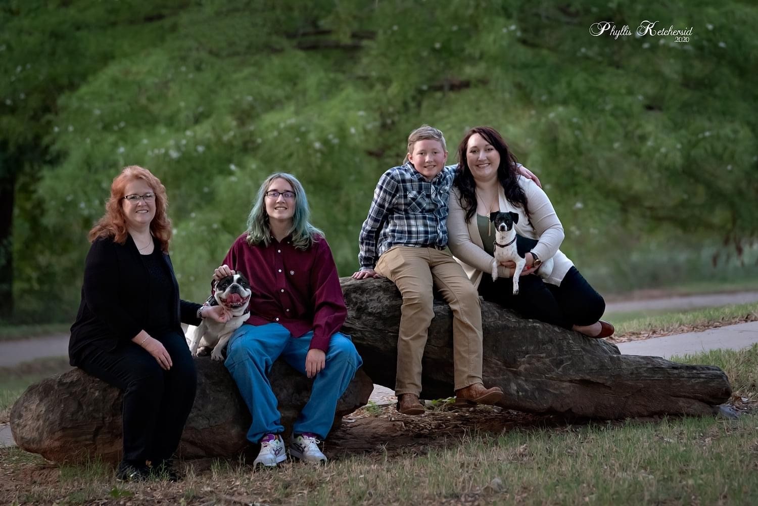 Brandi Morales with her mother, Bobbie Brown, and her sons, Morgan and Brody.
