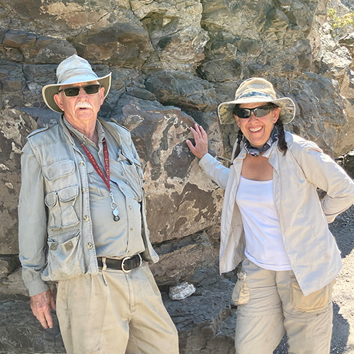 Norman Horner with Paula Cushing at Dalquest Desert Research Station