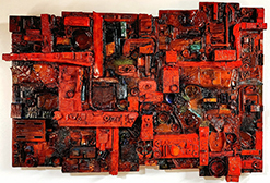 Keith Klabon, Connections, 2022, Wall sculpture,  mixed media acrylic on panel