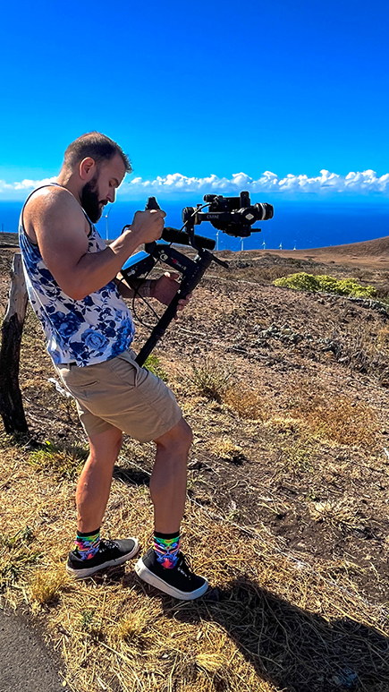 Jonathon Quam taking in the view in Hawaii