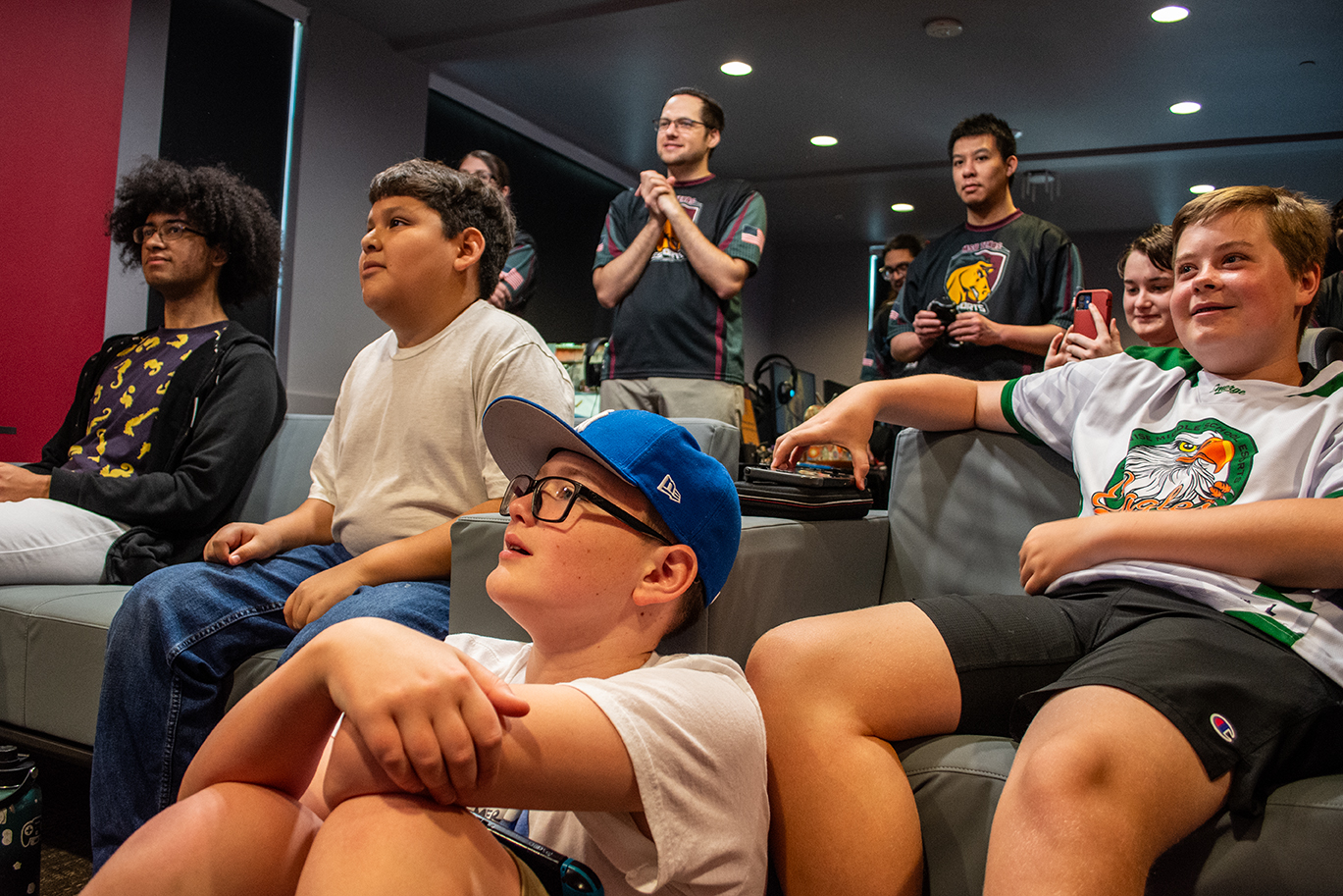 MSU Texas Esports looks on as Barwise students compete