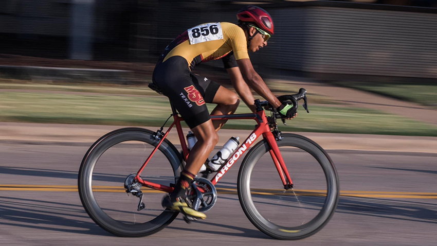 Carlos Maldonado rides his bike at the Hotter N' Hell Hundred