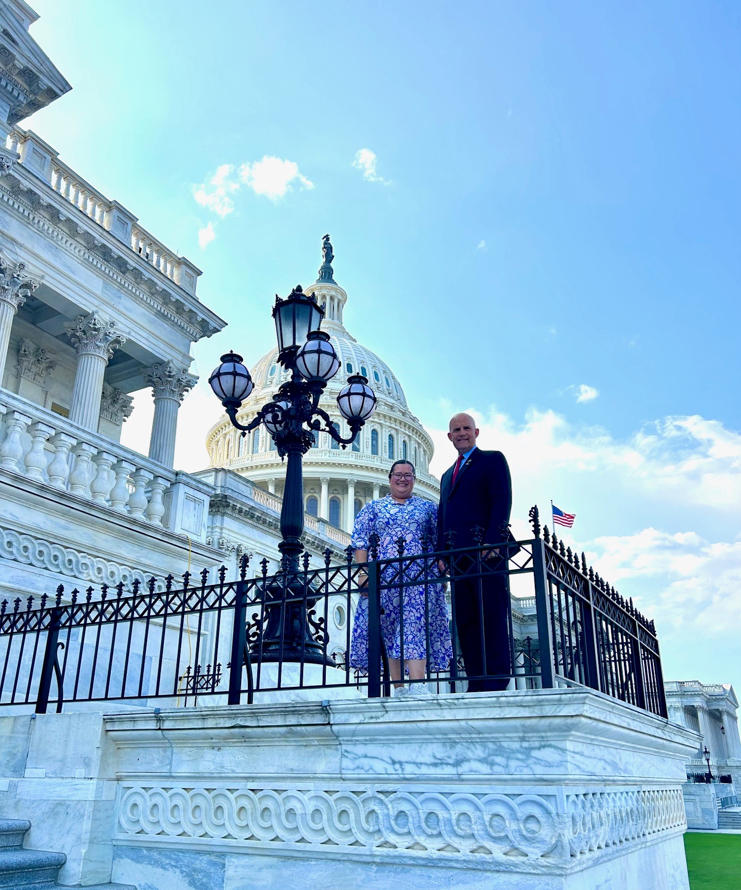 Caroline Gomez in D.C. with a congressman