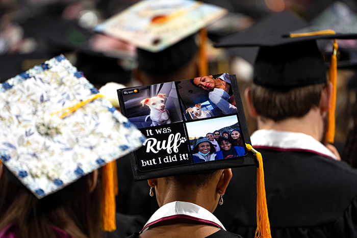 graduation cap says it was Ruff but I did it