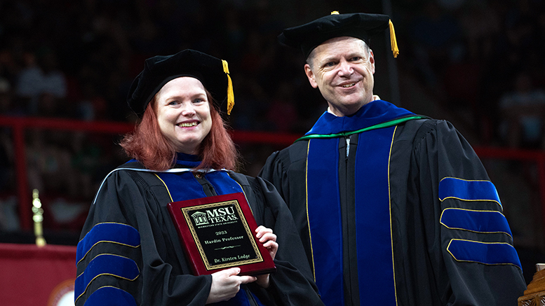 Dr. Kirsten Lodge with Dr. Keith Lamb, Interim President