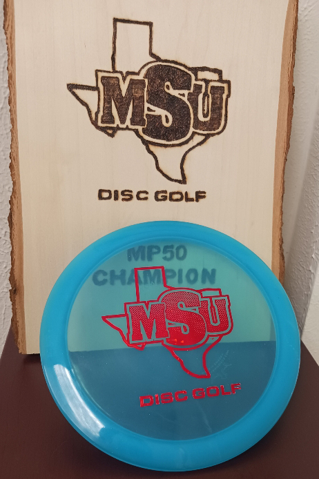 Discs with MSU stamp were given out as well as wooden trophies for winners