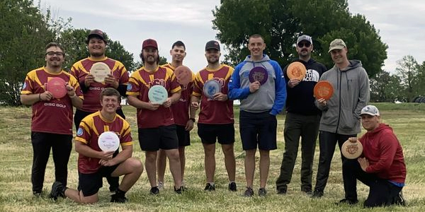 MSU Disc Golf team with competitors from Sheppard Air Force Base