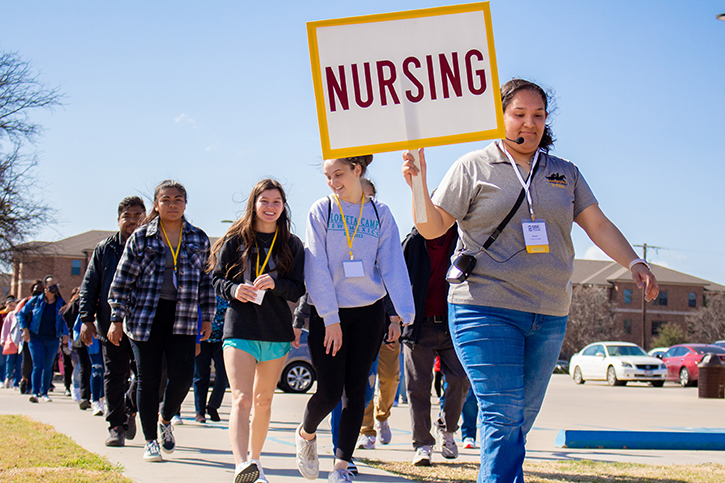Nursing represents at Mustangs' rally