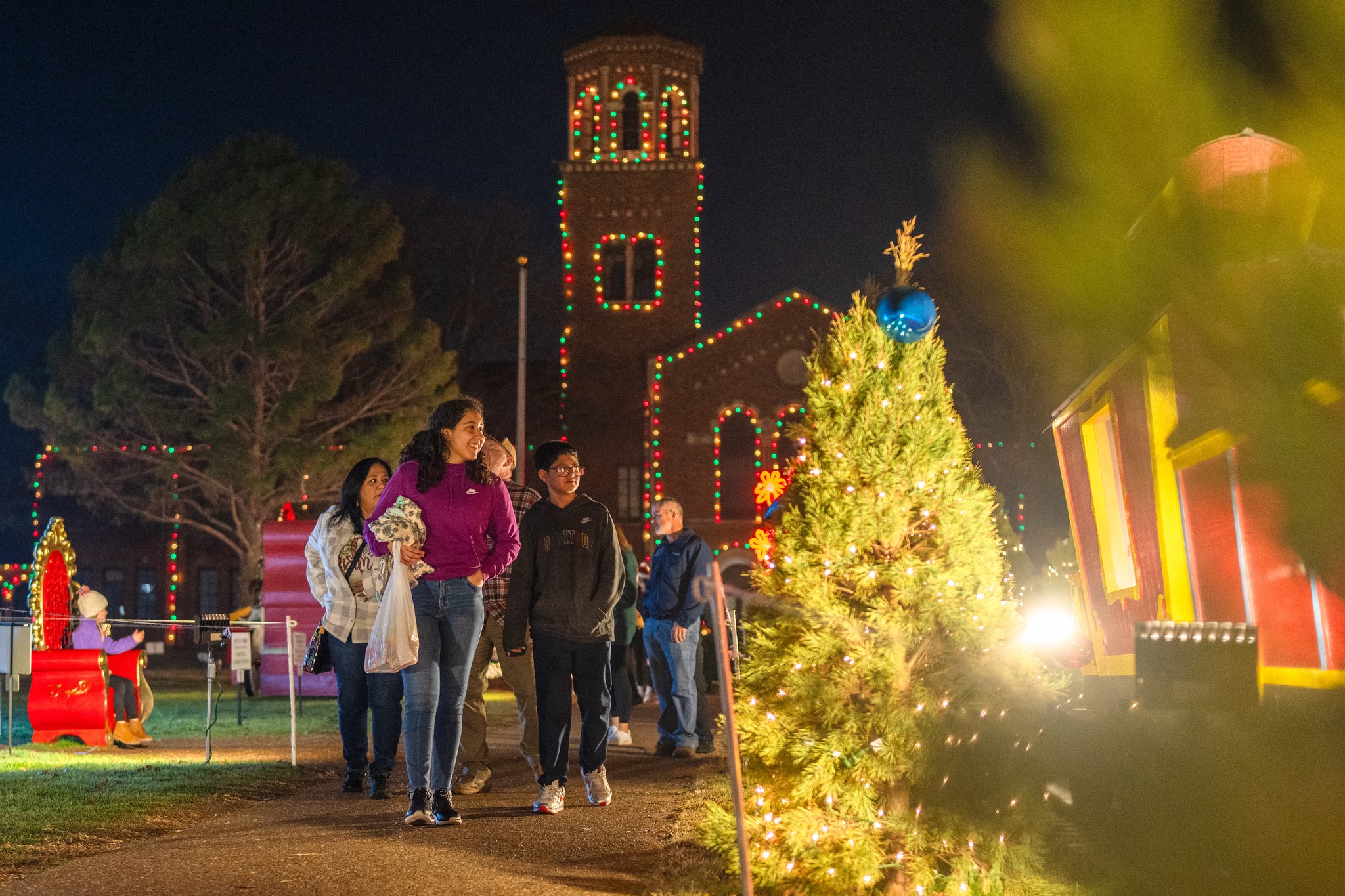 Fantasy of Lights at night all lit up