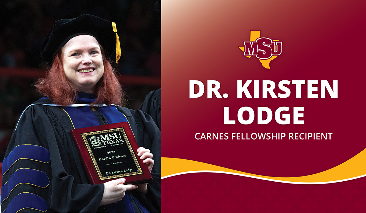 Kirsten Lodge was winner of the Hardin Professor Award