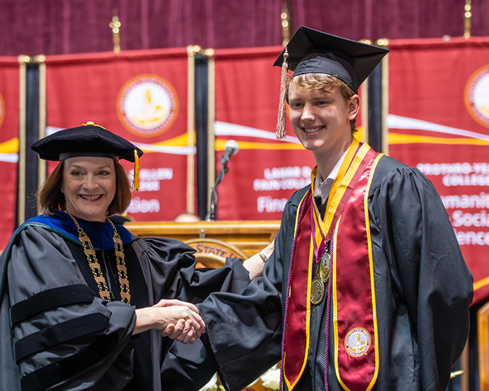 Micah Allen Haigood receives his medal