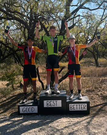 Blake Keeling (1st), Cole Barrera (2nd) and Mauri Maldonado (3rd) fill the top spots in the conference overall standings.