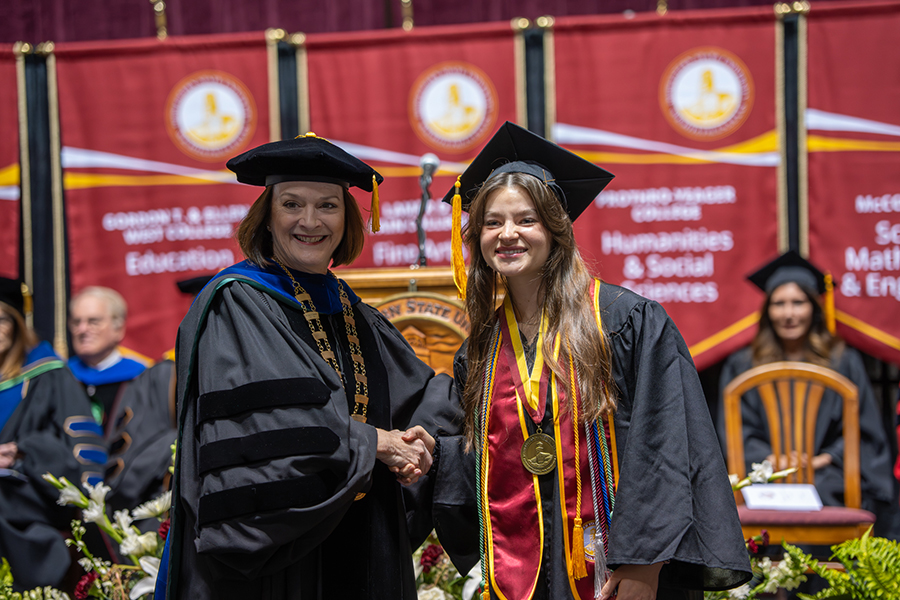 Anna Grace Kough receives her President's Medal of Excllence