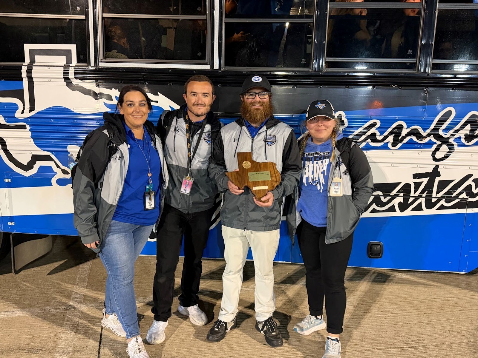 Branson Spencer with his City View jacket on. As band director, Spencer took City View High School to the state marching contest.