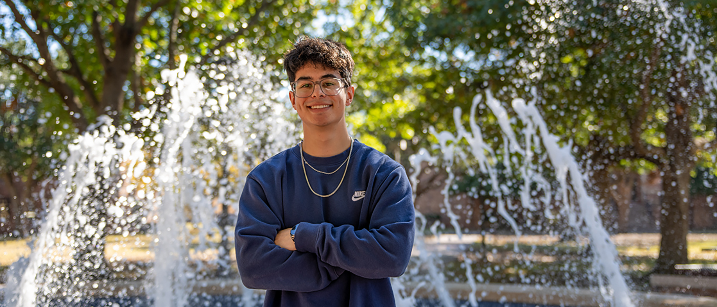 Ethan Saenz at the Quad at MSU Texas