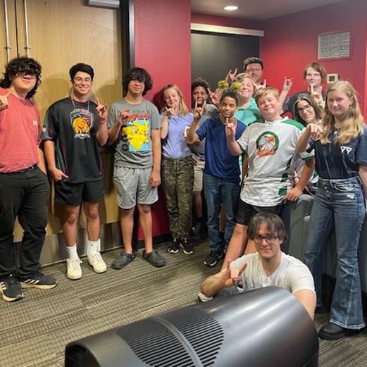 Ethan Saenz with large Esports group