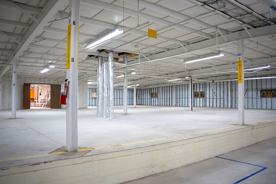 Open room where the military readiness center will be 
