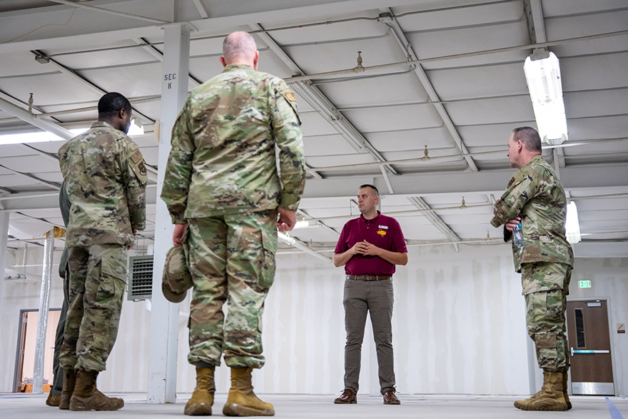 Donors and supporters were given a tour of the Military Education Center area upstairs at Bridwell Activities Center