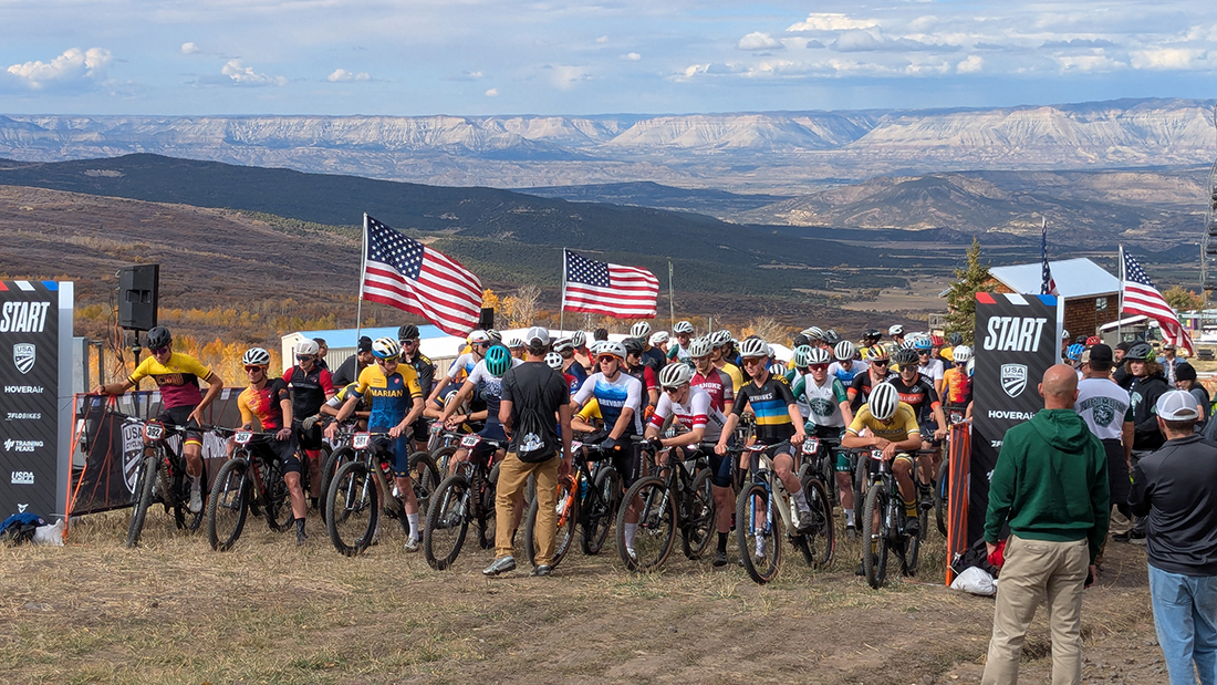 Student-athletes getting to race in the 2025 Collegiate Mountain Bike National Championships held in Grand Junction, Colorado, on October 9.