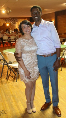 Reginald Jones and his wife standing