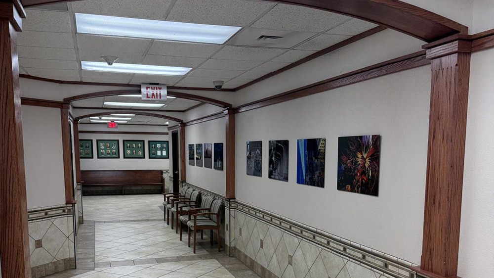 Wichita County Courthouse hallway exhibit