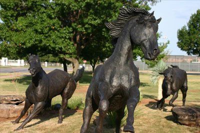 Believer statue in daylight
