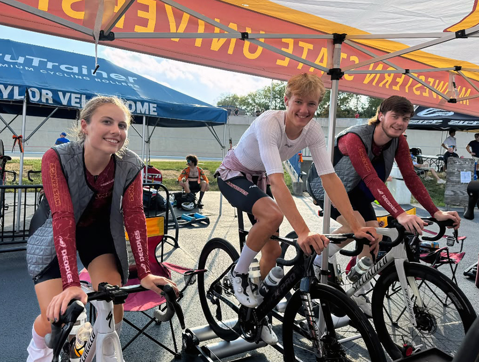 Gabby Wrightsman, Nicholas Martinelli, and Brody Burnham at nationals