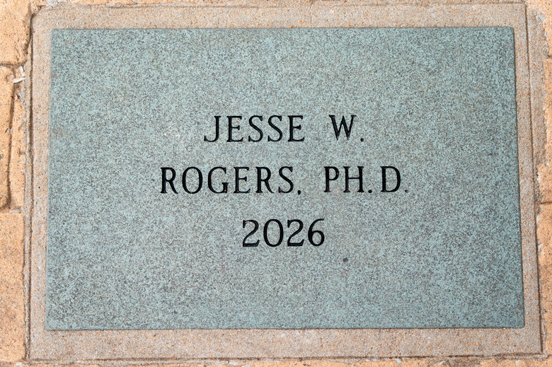 Jesse Rogers stone at the Legacy Walk