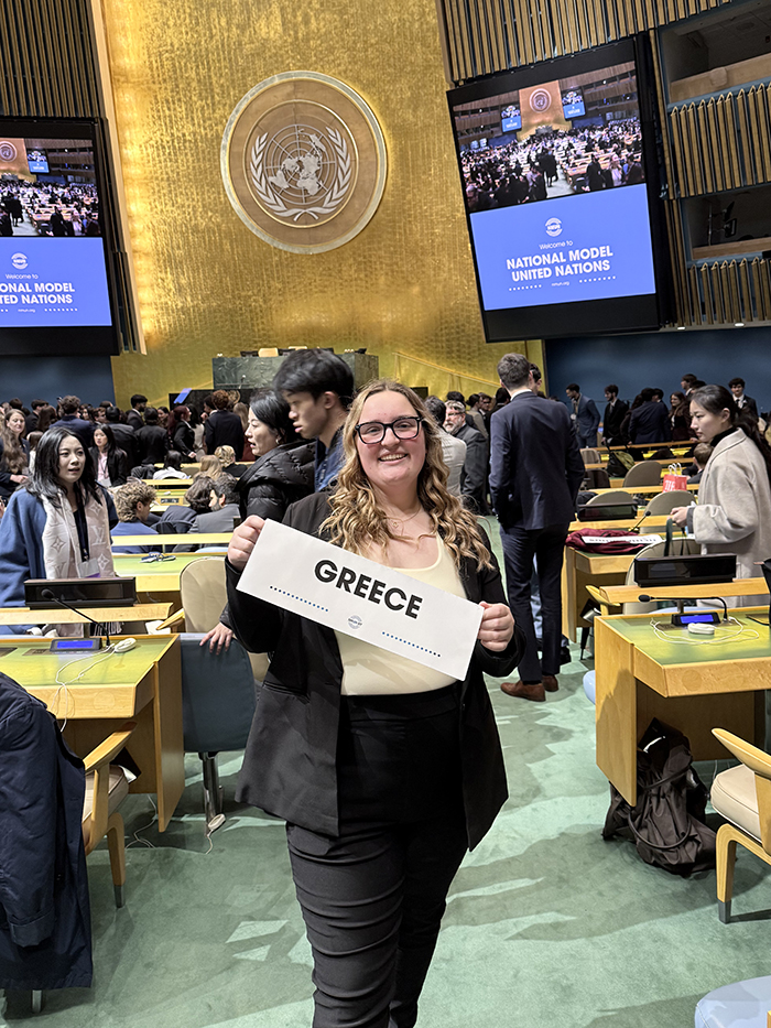 Madisyn Butler in New York with MSU Texas Model UN