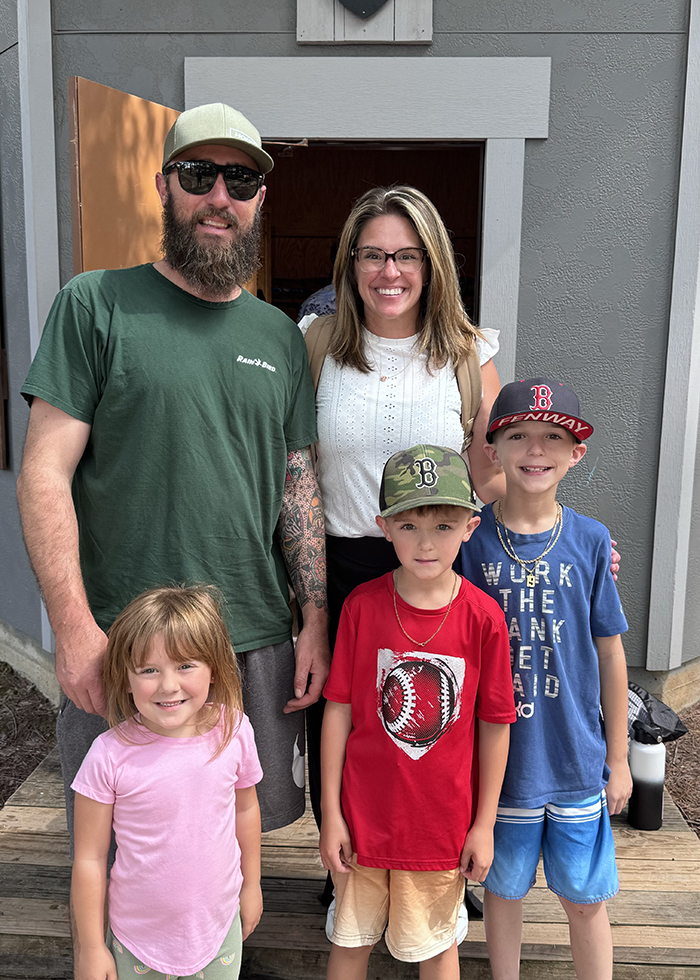 Megan Kenline with her husband, Matt, and sons, Max, and Mavrick, and daughter, Molly Jane.