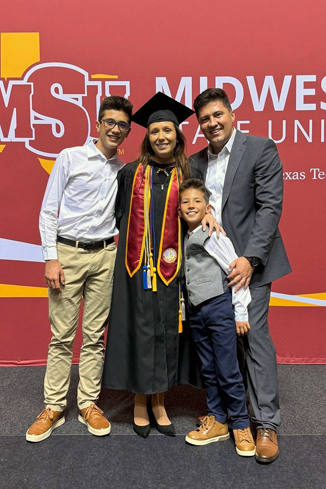Monica Boghean with her family