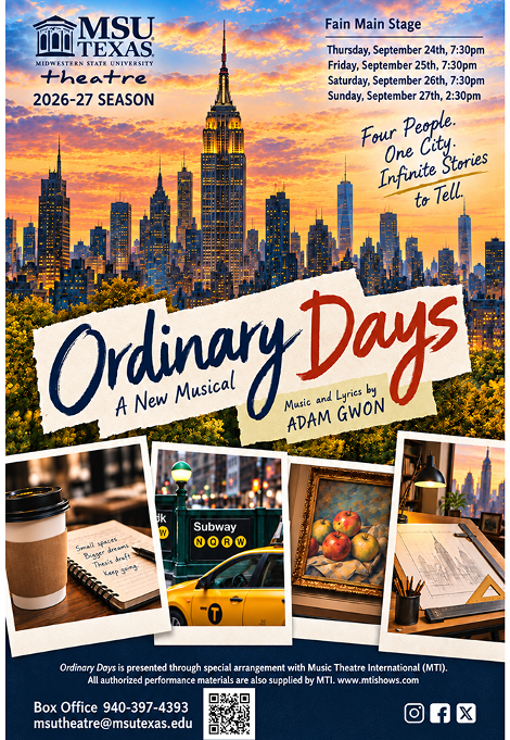 Ordinary Days production ad with QR code