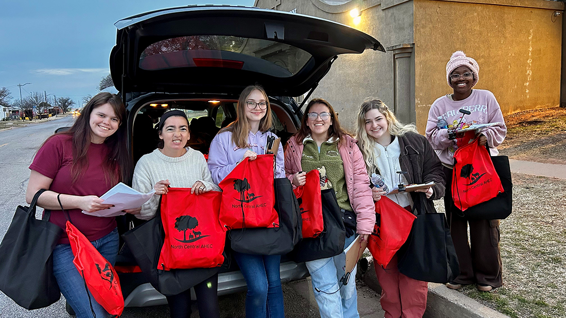 Students got backpacks ready to hand out to homeless neighbors in Wichita Falls