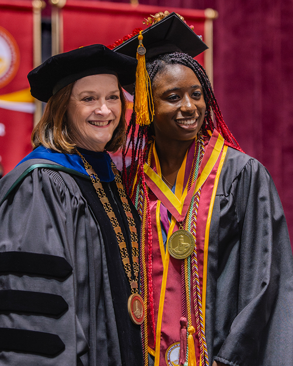 President Haynie with an honoree of a President's Medal for Excellence