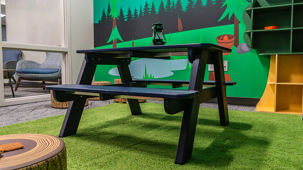 A playroom for children at the new MEC