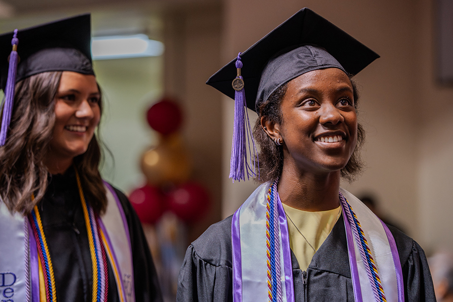 MSU Texas graduate is all smiles as she celebrates her diploma