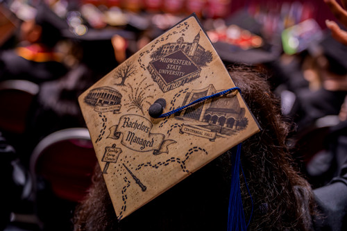Spring 2026 graduate has cap decorated